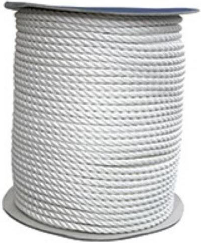 Lalizas Rope Twisted 12mm Triple Braided Rope with Double Twist WhiteWhite