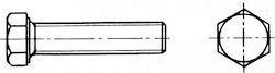 Lalizas Schraube des Bootes Sechskant Vollgewinde 5x30mm Inox 316 DIN 933 / ISO 4017