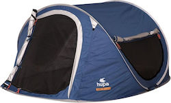 Hupa Luna 3P Automatisch Campingzelt Pop Up Blau 4 Jahreszeiten für 3 Personen 240x180x100cm