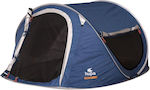 Hupa Luna 3P Automatisch Campingzelt Pop Up Blau 4 Jahreszeiten für 3 Personen 240x180x100cm.