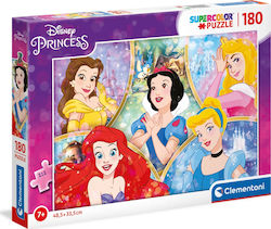 Детски Пъзел Disney Princess - Supercolor за 7++ Години 180бр Clementoni