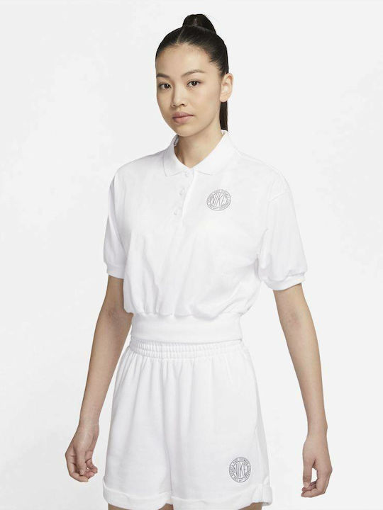 Nike Κοντομάνικη Γυναικεία Αθλητική Μπλούζα Λευκή