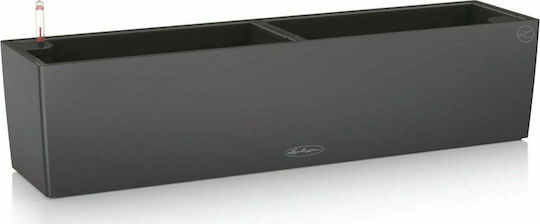 Lechuza Balconera Slate Αυτοποτιζόμενη Ζαρντινιέρα Πλαστική Μαύρη 79x19x19εκ.