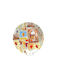 JK Home Decoration Dekorative Platte Rund Glas Mehrfarbig 1Stück 31x31x1cm