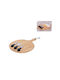 JK Home Decoration Wooden Cheese Serving Platter with Handle 25x25cm 4pcs