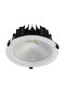 Geyer Στρογγυλό Χωνευτό LED Panel 25W με Θερμό Λευκό Φως 3000K 19εκ.