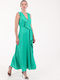 Ted Baker Maxi Φόρεμα για Γάμο / Βάπτιση Σατέν Κρουαζέ Πράσινο