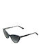 Rebecca Blu Women's Sunglasses with Black Plastic Frame and Gray Gradient Lens RB8763 RK02