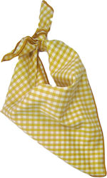 Headband - Ribbon - Yellow Checkered Scarf 55x55cm