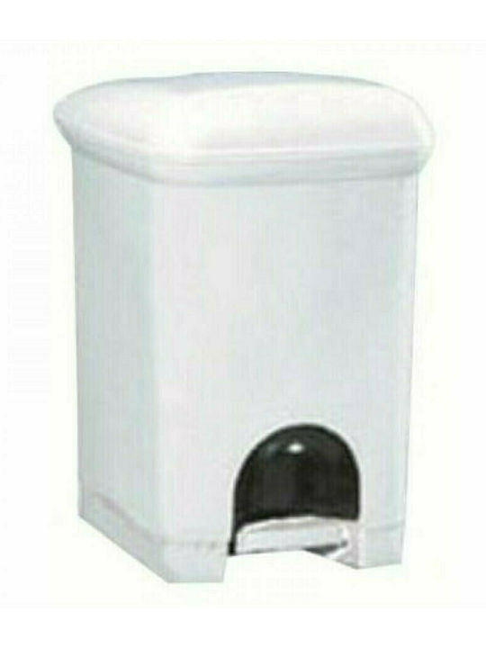 Gloria Jugo Plastic Toilet Bin 7.5lt White