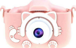 Q1 Kitty Kids Compact Φωτογραφική Μηχανή 12MP με Οθόνη 2" και Ανάλυση Video 4608 x 3456 pixels Ροζ