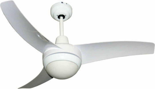 Telemax CF42-3CS(W) Ceiling Fan 106cm with Light Fixture White