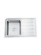 WLA 8050B 68-0120 Drop-In Sink Left Inox Satin W80xD50cm Silver