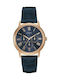 Guess Ανδρικό Ρολόι 39mm Χρονογράφος Μπαταρίας με Μπλε Δερμάτινο Λουράκι