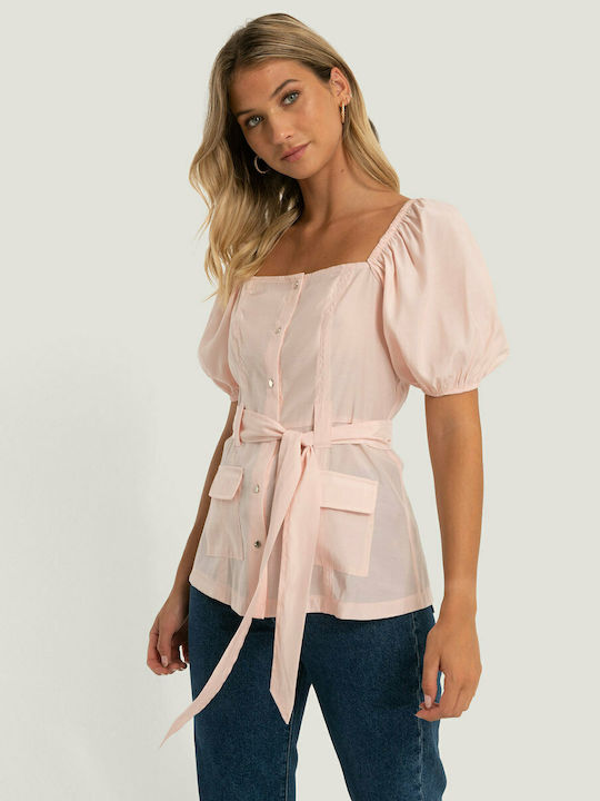 NA-KD Puff sleeve tailored blouse