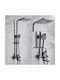 Shinesia Shower Column with Mixer Black