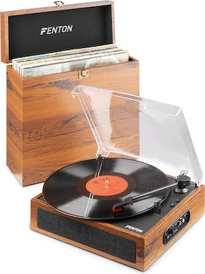 Fenton RP170 102.165 Turntables with Preamp and Built-in Speakers Brown