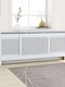 vidaXL Калориферен Капак от MDF Бял Разтегаем 205x20.5x82см