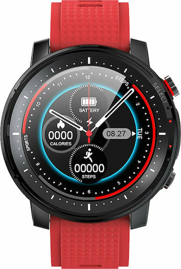 DAS.4 ST08 Smartwatch με Παλμογράφο (Μαύρο)