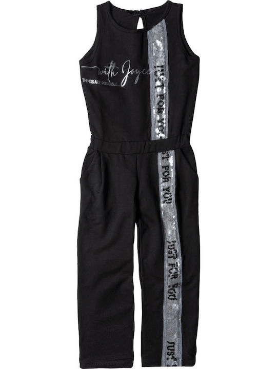 Kinder Overall Stoff Schwarz
