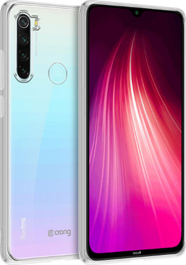 Crong Slim 0.8mm Back Cover Σιλικόνης 0.8mm Διάφανο (Redmi Note 8)