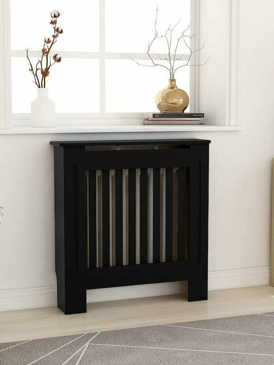 vidaXL MDF Black Radiator Cover 78x19x81.5cm