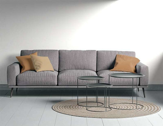 Inart Jute Rug Round Summer from Jute Beige / White
