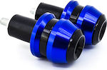 Apido Motorcycle Handlebar Counterweights ΤΑΙ in Blue Colour 11698003