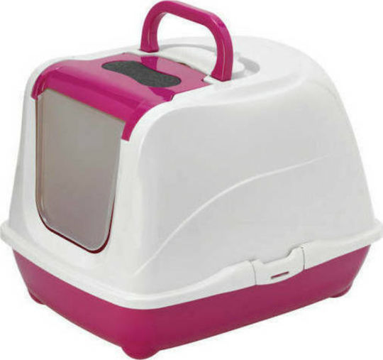 Pet Camelot Katzentoilette Geschlossen mit Filter Rosa L50 x B37 x H39cm 6038