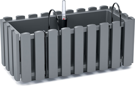 Prosperplast Planter Boardee Fence W Self-watering Planter Box Plastic Gray 38x18x16.2cm.
