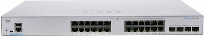 Cisco CBS350-24T-4X Verwaltet L2 Switch mit 24 Ports Gigabit (1Gbps) Ethernet und 4 SFP Ports