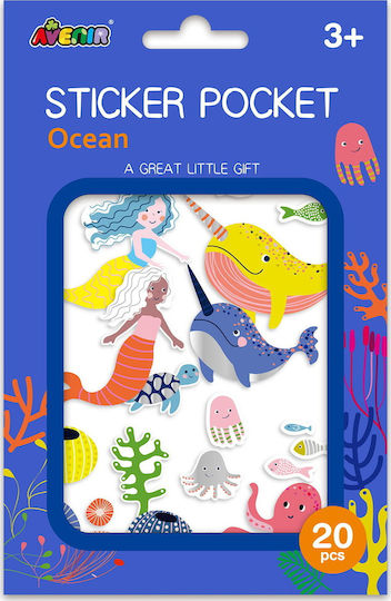 Avenir Stickers Sticker Pocket Ocean for Children 3+ Years