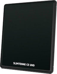 Technisat Slimtenne CE UHD Εσωτερική Κεραία Τηλεόρασης (απαιτεί τροφοδοσία) σε Μαύρο Χρώμα Σύνδεση με Ομοαξονικό (Coaxial) Καλώδιο
