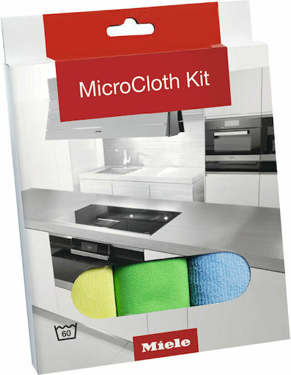 Miele Micro Cloth Kit Πανάκια Καθαρισμού με Μικροΐνες για Τζάμια Πολύχρωμα 3τμχ