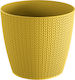Prosperplast Wheaty Γλάστρα Πλαστική Κίτρινη 18.9x18.9x16.7εκ.