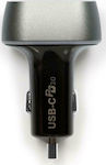 Port Designs Car Charger Black 900086 Total Intensity 3A with a Port Type-C Black/Gray