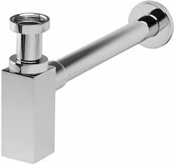 Ferro Brass Siphon Sink with Output 32mm Silver