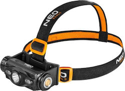 Neo Tools Rechargeable Headlamp LED with Maximum Brightness 1000lm