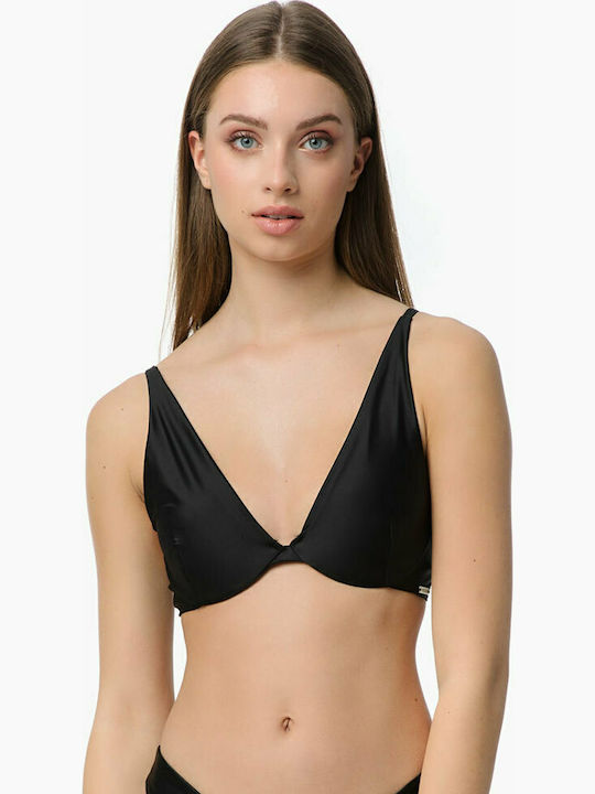 Minerva Triangle Bikini Top Vergina Black