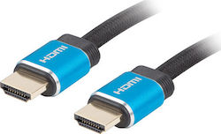 Lanberg HDMI 2.0 împletitură Cablu HDMI de sex masculin - HDMI de sex masculin 1m Negru