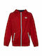 Alan Kinder Sport Jacke Kurz Winddicht mit Kapuze Rot