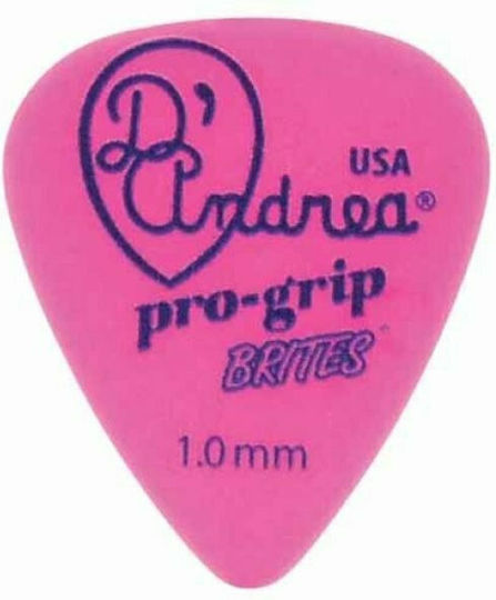D'Andrea Πένα Κιθάρας Pro-Grip Brites 351 Πάχους 1mm Συσκευασία 1τμχ Heavy (Pink)
