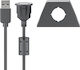 Ampire USB 2.0 Cablu USB-A - USB-A female Negru 0.6m XUB060