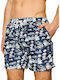 Guess Men's Swimwear Shorts Navy Blue with Patterns