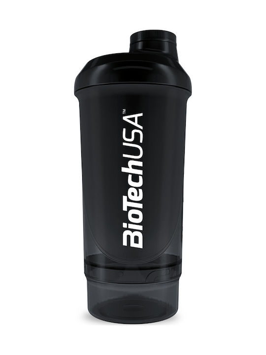 Biotech USA Wave+ Compact Shaker Πρωτεΐνης 500ml Πλαστικό Μαύρο