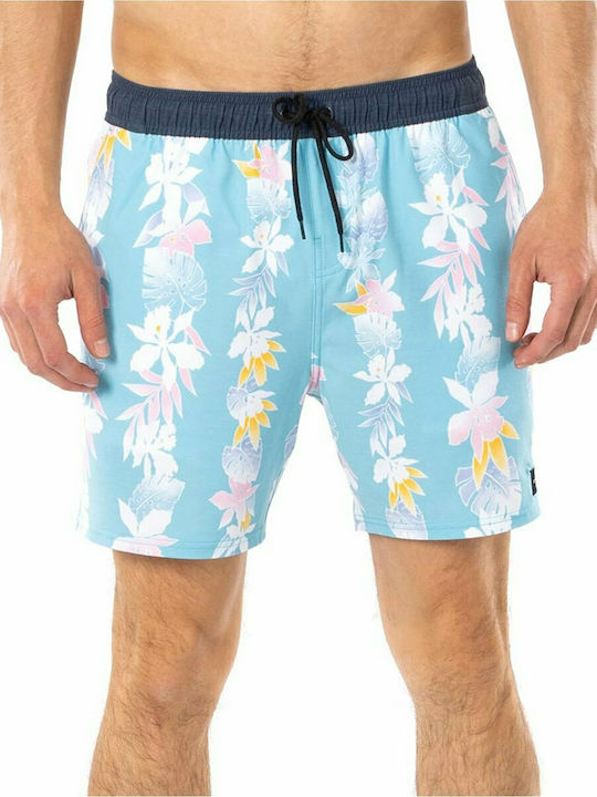 Rip Curl Herren Badebekleidung Shorts Hellblau Blumen