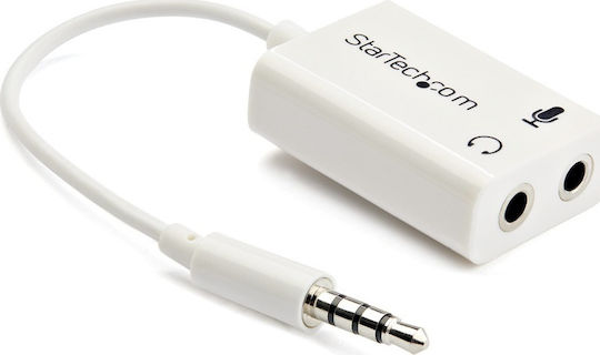 StarTech Конвертор 3.5mm мъжки към 3.5mm 2x женски Бял 1бр MUYHSMFFADW