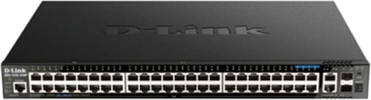 D-Link DGS-1520-52MP Managed L3 PoE+ Switch with 44 Gigabit (1Gbps) Ethernet Ports and 2 SFP Ports