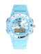 Skmei 0821 Analog/Digital Watch Battery with Blue Rubber Strap