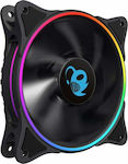 CoolBox Deep Iris RGB Ventilator Carcasă 120mm cu Conexiune 3-Pin 1buc